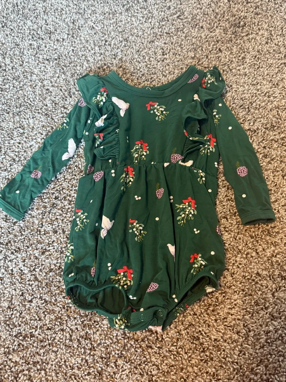 Kyte baby Christmas bubble dress bamboo size 6-12 months